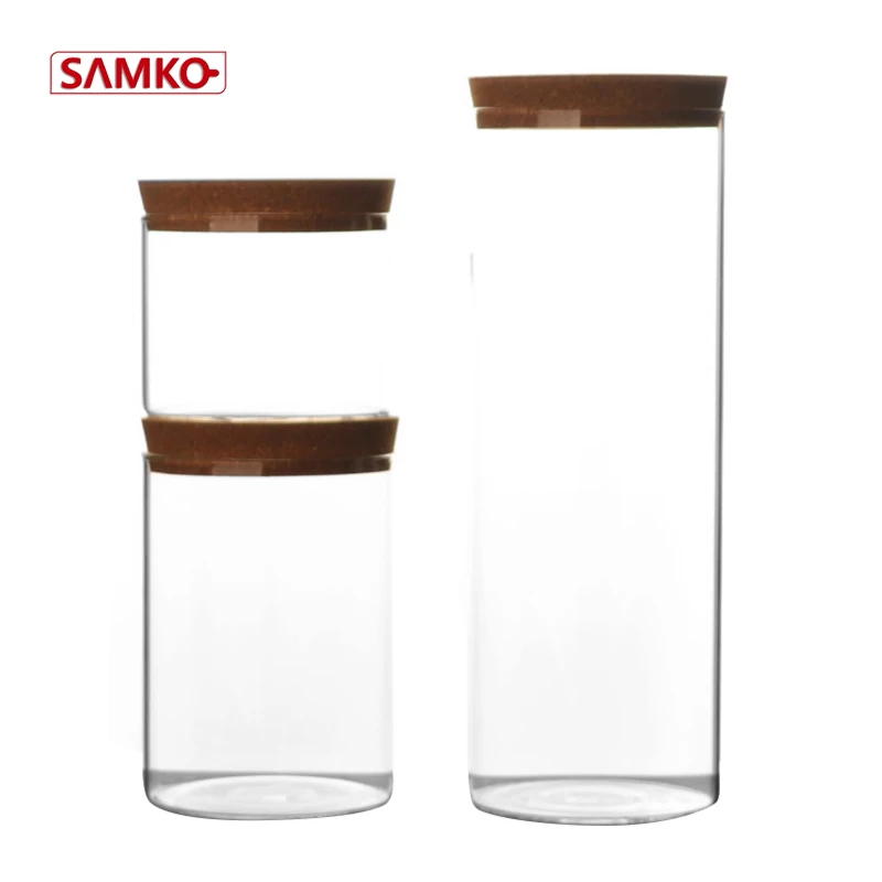 460ml air tight glass storage jars storage glass cork jar 460ml