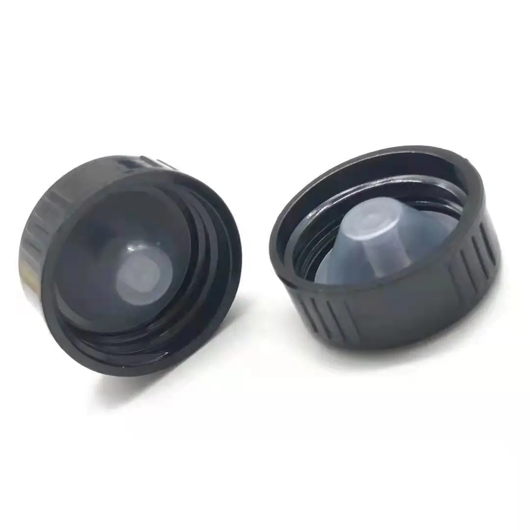 Factory Produced 18 20 22 24 Mm Poly Cone Phenolic Bakelite Plastic Cap For 60ml 120,ml Glass Boston Bottle With Plastic Insert
