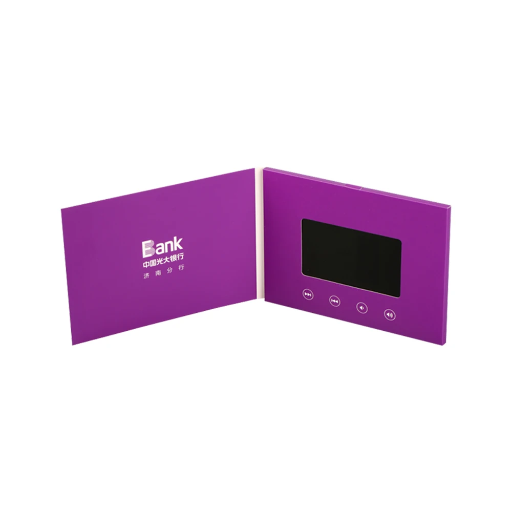 Best seller 4.3 inch LCD tft panel mini video greeting card handmade paper craft business gift video brochure
