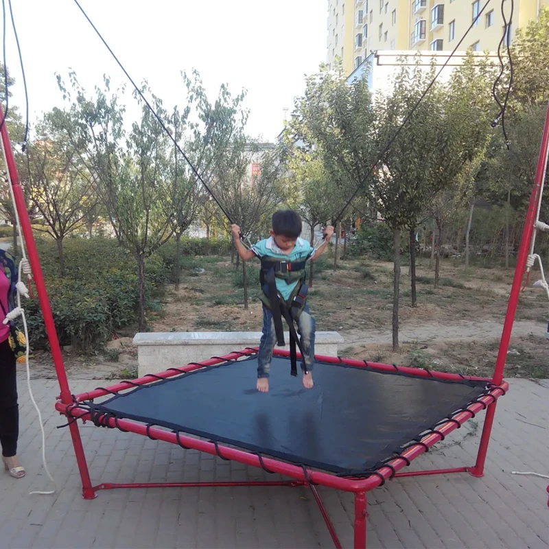 kids Single cord bungee trampoline for sale indoor hand pull bungee jumping