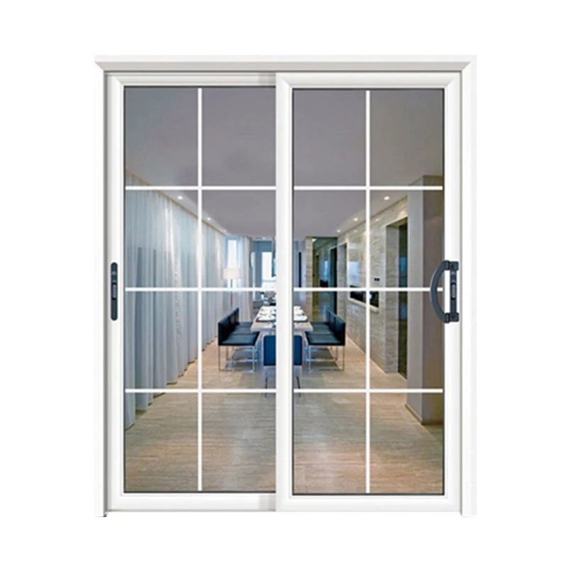 
Aluminum alloy very narrow frame glass door three linkage translation metal curved folding fittings sliding door 