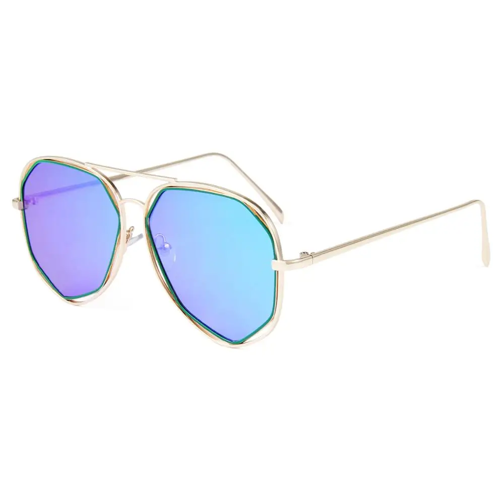 Big size metal frame italian brand  design women UV400 sunglasses