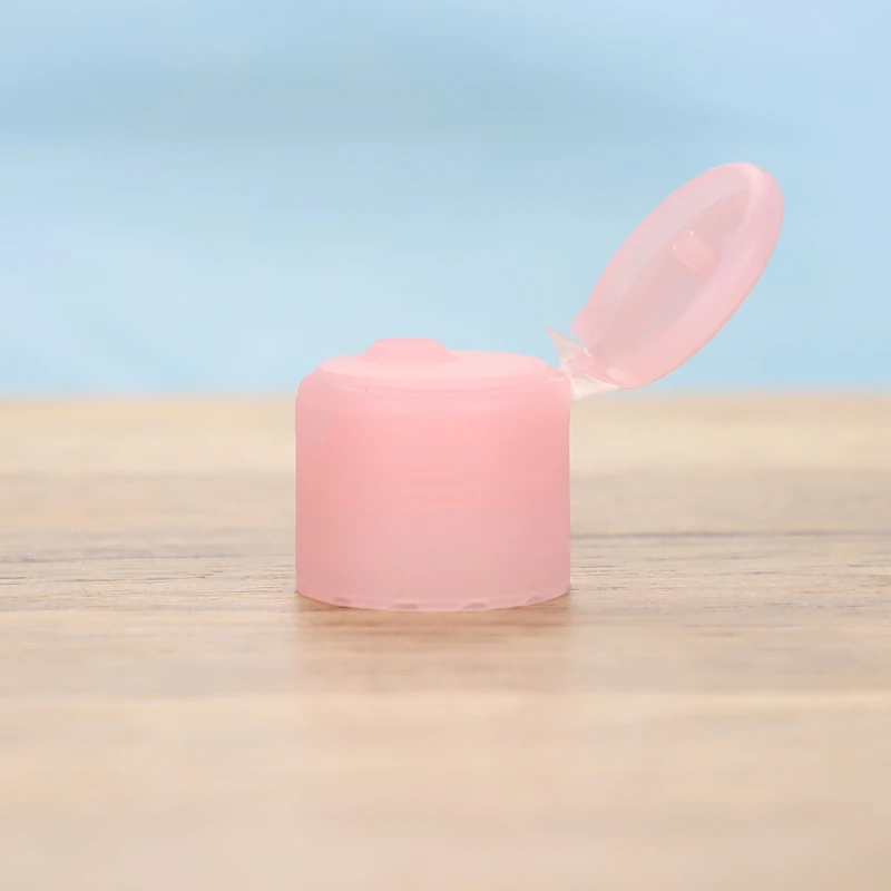 Customized Idealpak  24/410 Plastic Flip Top Cap Matt Pink Flip Top Cap For Bottles