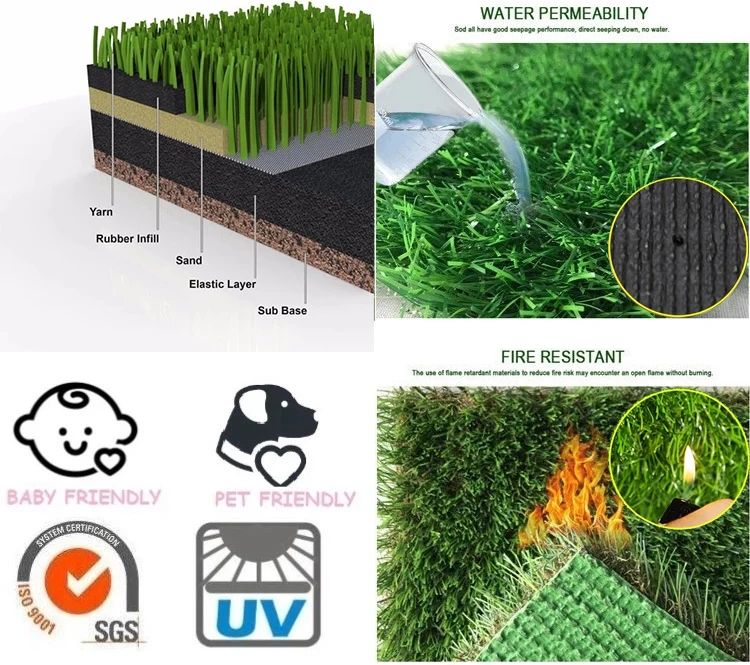 Artificial carpet syntetic grass turf fake grass seed mat cesped artificial grass