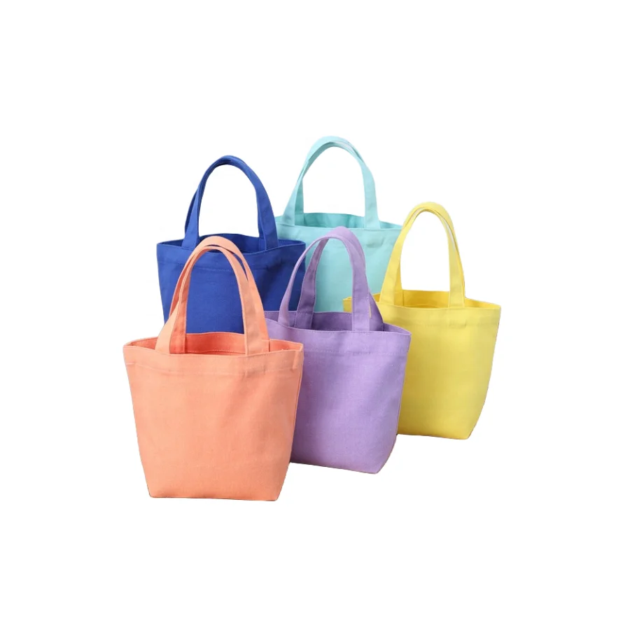 Оптовая продажа, фабрика, высокое качество, индивидуальный размер логотипа, простой стиль, красочная Повседневная хлопковая Холщовая Сумка с ручкой