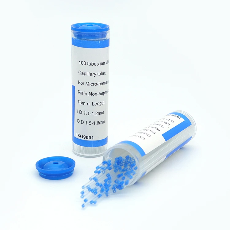 Hot sell 75mm non micro hematocrit heparinized capillary glass tubes