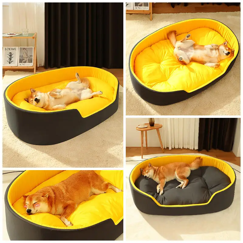 Washable Luxury Pet Bed Cushion Four Colors Dog Bed Memory Foam Kennel Mat Large Pet Beds