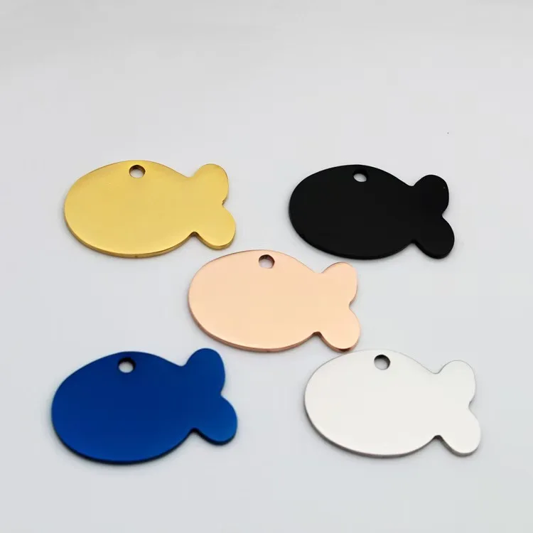 Customize Logo Stainless Steel Metal Laser Dog Tags Engraving  Blank Necklace Dog Tag