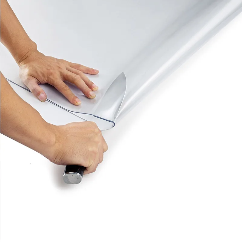 Hot seller PVC tablecloth transparent table mat waterproof and oil resistant rectangular plastic soft glass table cloth