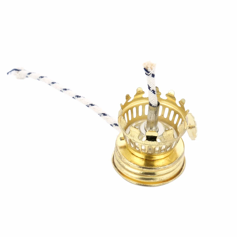 1PC  Golden Kerosene Lamp Base Glass Oil  Lamp Accessories High Quality  Oil Lamp Regulator With Wicks