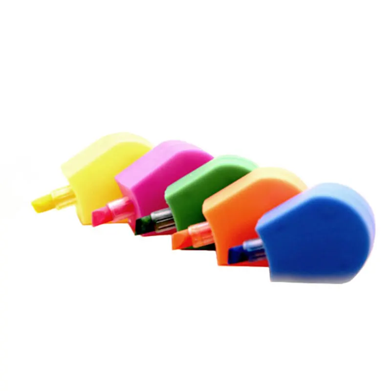 BECOL Promotional 5 in 1 Half Flower Shape Highlighter Markers Creative Cute Student Highlighter Marker Pen for School