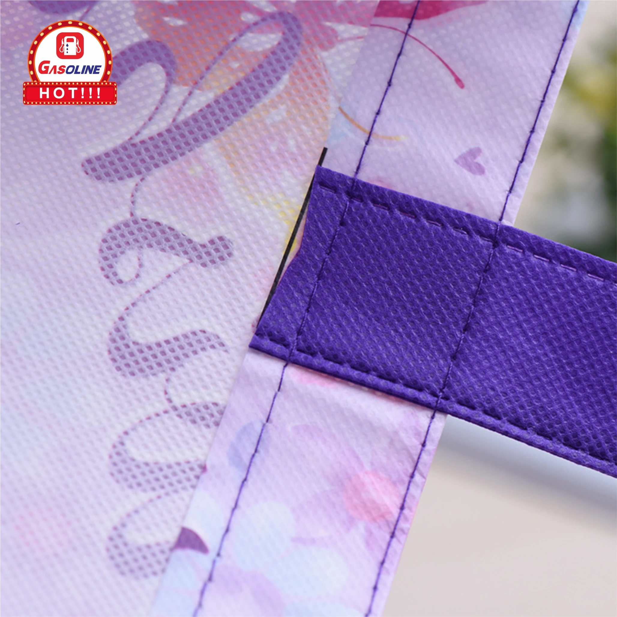 Custom Logo Printed Cheap Shopping Tote Laminated Non Woven Trade Show Bags Promotion Gift or Shopping Bag Customized Gasoline