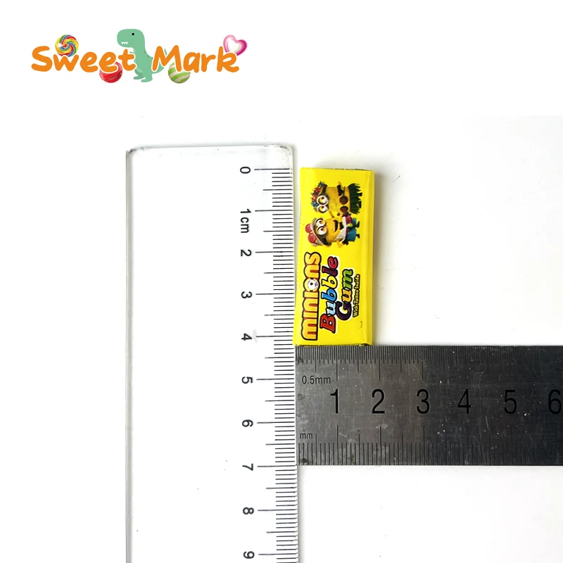 Cute car jar bubble gum with funny cartoon stickers mix fruit press gum