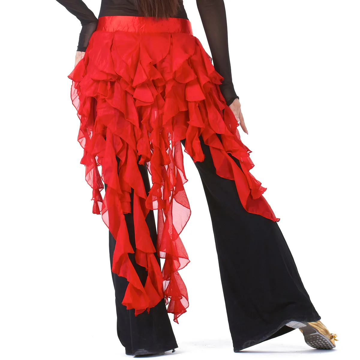 dpw328 Royal Blue Belly Dance Skirts Oriental Double High Slits Belly Dance Costume Skirt For Women performance dress