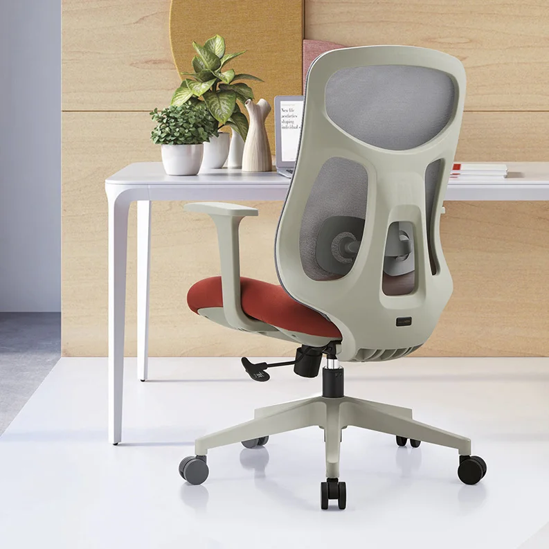 High quality fabric seat back support office chair china adjustable armless mesh white luxury office chair