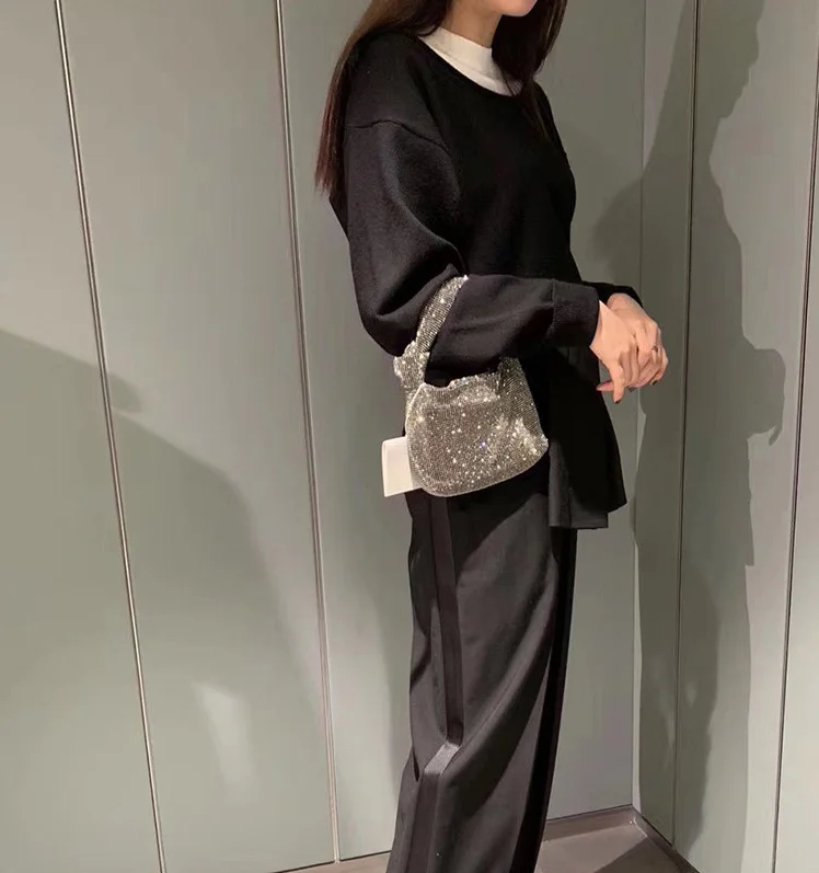 
2020 New handbags blingbling rhinestone handbag fashion diamond-studded shiny bag casual trend party handbag 