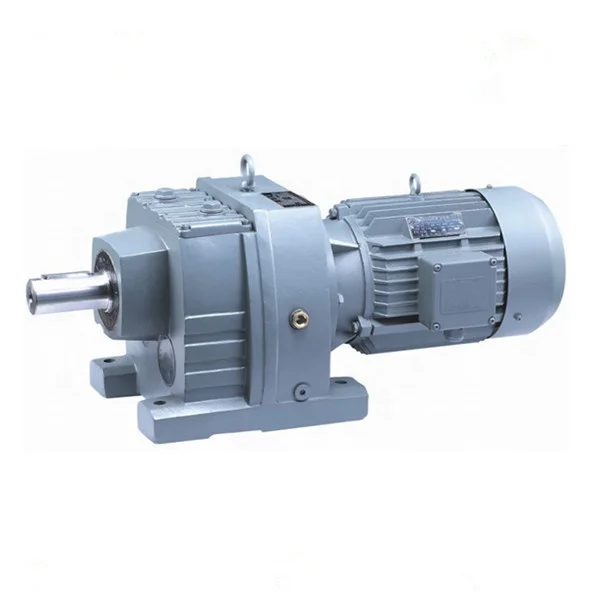 R77 low speed Helical gear reducer 3hp high power In-line gearmotor