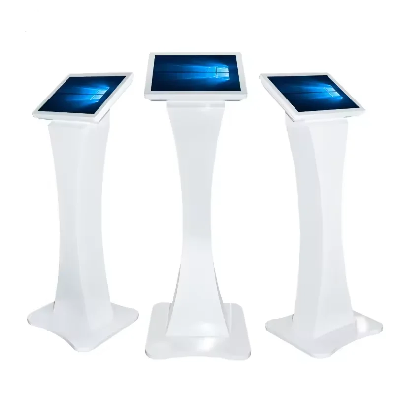 All in one 15.6 18.5 21.5 inch 10 points info floor stand kiosk touch screen