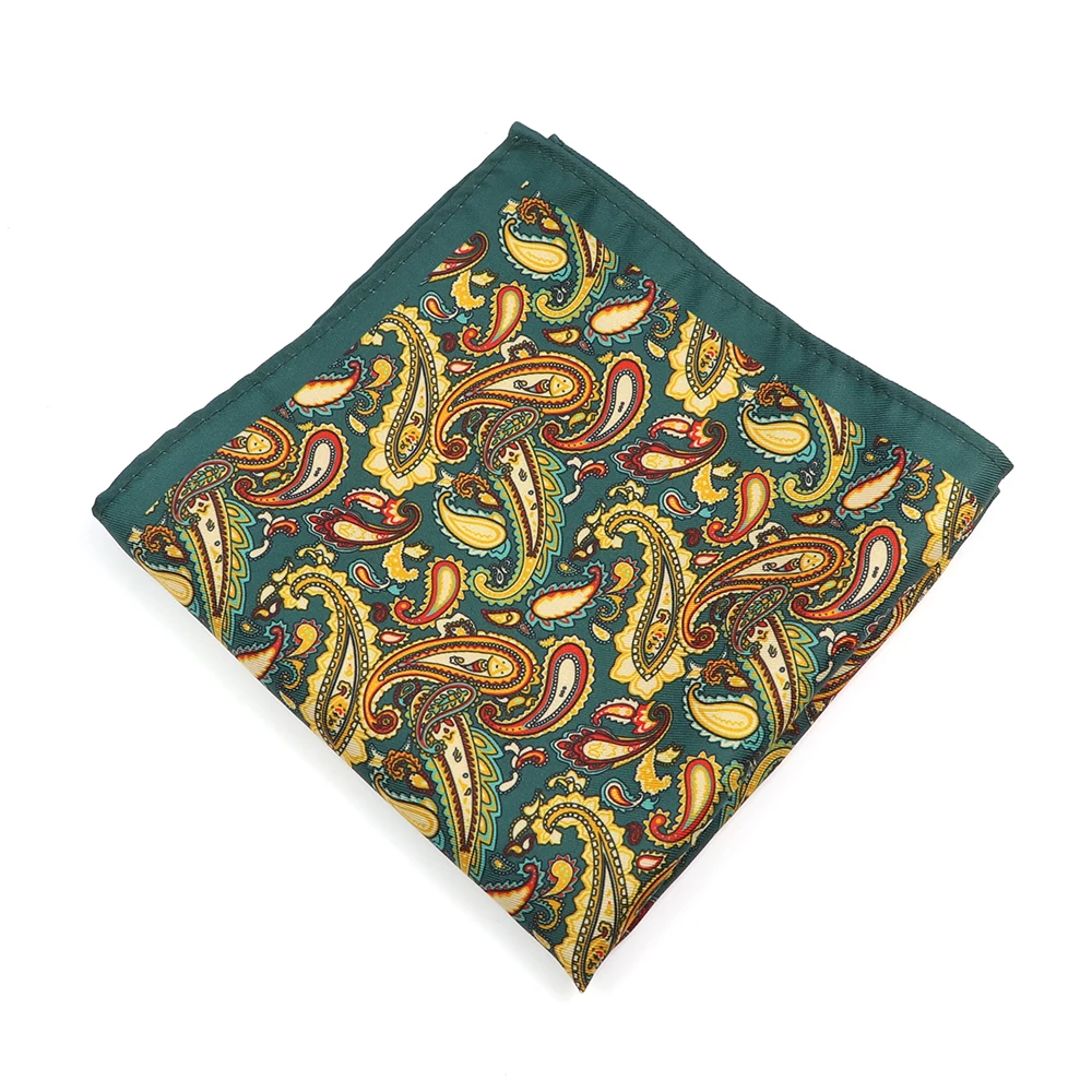Hot sale Popular fashion Pattern Handkerchief Flower Embroidered Fabric Pocket Square