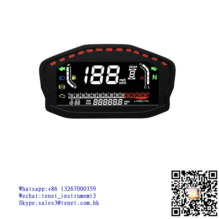 165mm LCD GPS Speedometer with RPM No Need Mechanic Sensor ATV Gauges Digital Display Motorcycle Meter