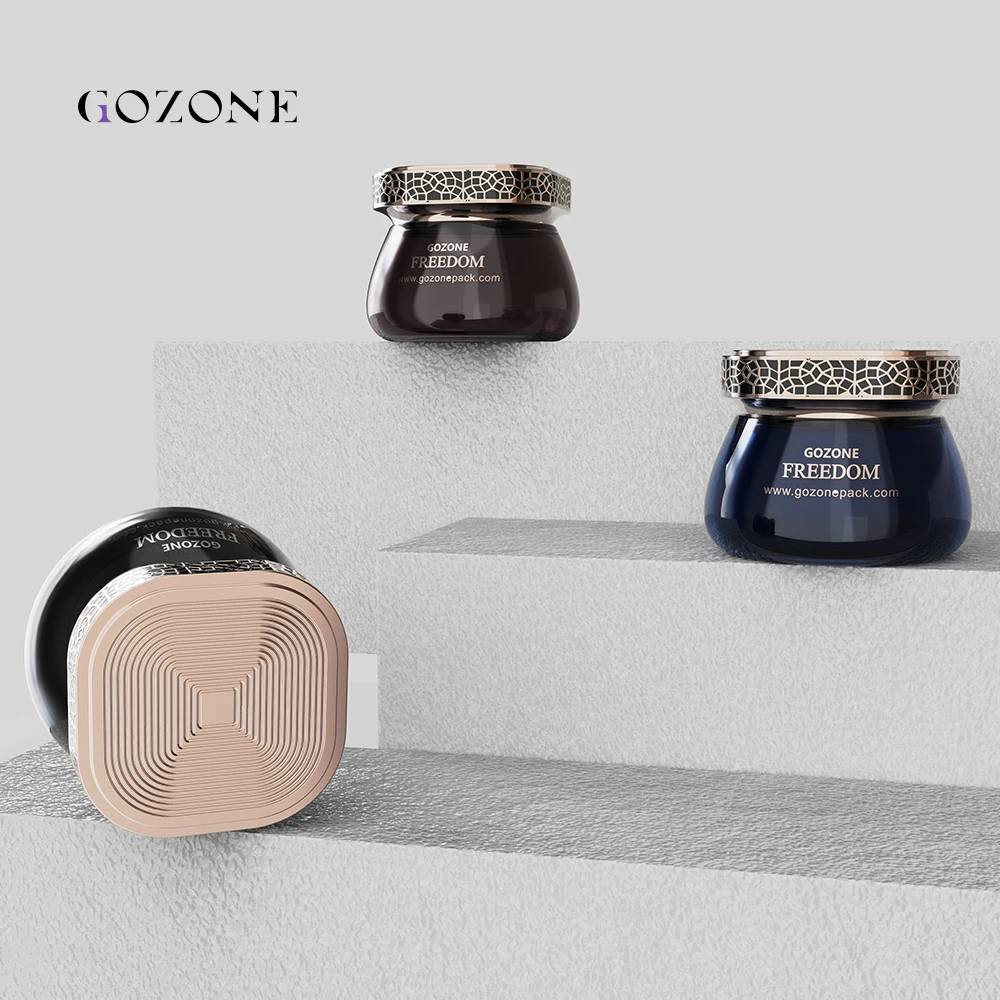 Manufacturers Decorative 1 Oz 35 Gram Opaque Luxury Wide Mouth Amber Bakhoor Arabic Glass Jar Supplier