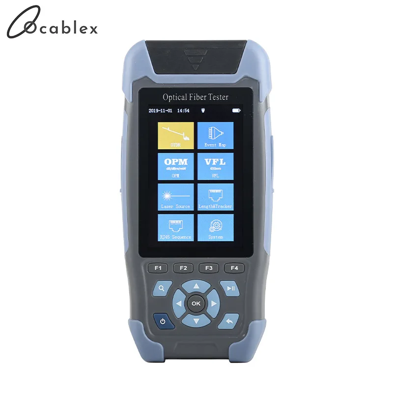 Mini-Pro 9 in 1 Mini OTDR Optical Reflectometer 1310nm 1550nm FC APC device OPM OLS VFL Event Map RJ45 Ethernet Cable Tracker