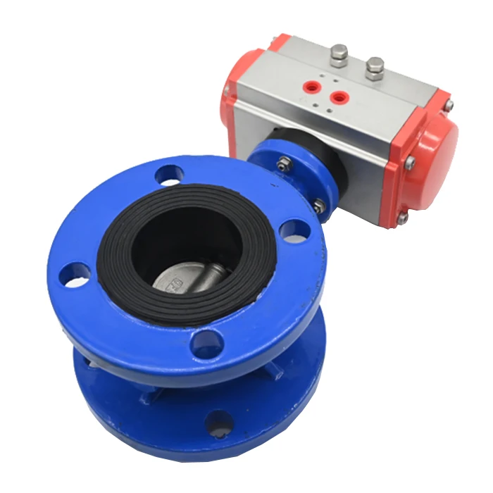 JTAIV customized Flange Butterfly Valve Stainless Steel DN15-DN100 single/double acting Pneumatic Flange Butterfly Valves