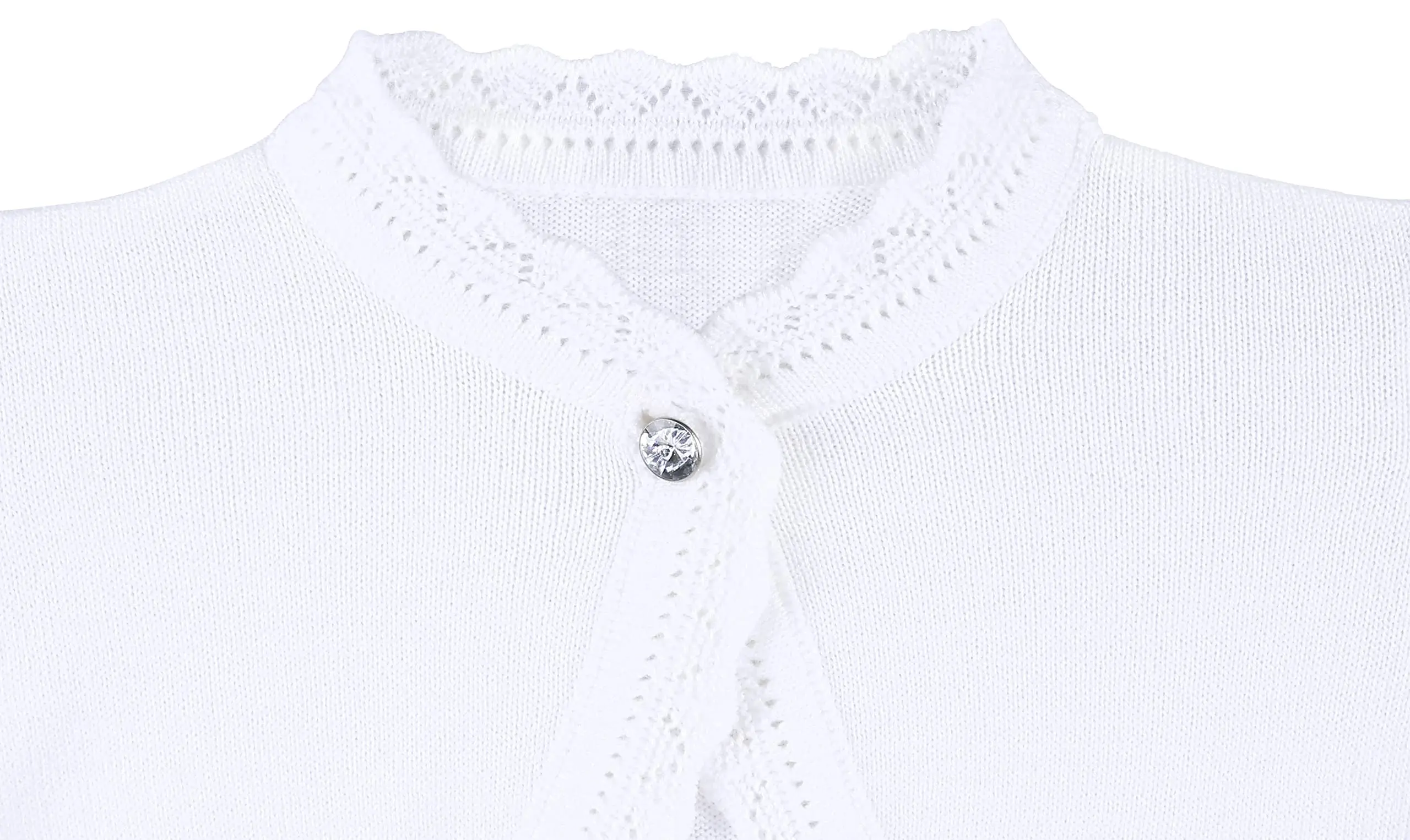 Autumn 3 To 18 Months Custom White Knit Knitted Cardigan Long Sleeve Shawl Newborn Girl Baby Sweater