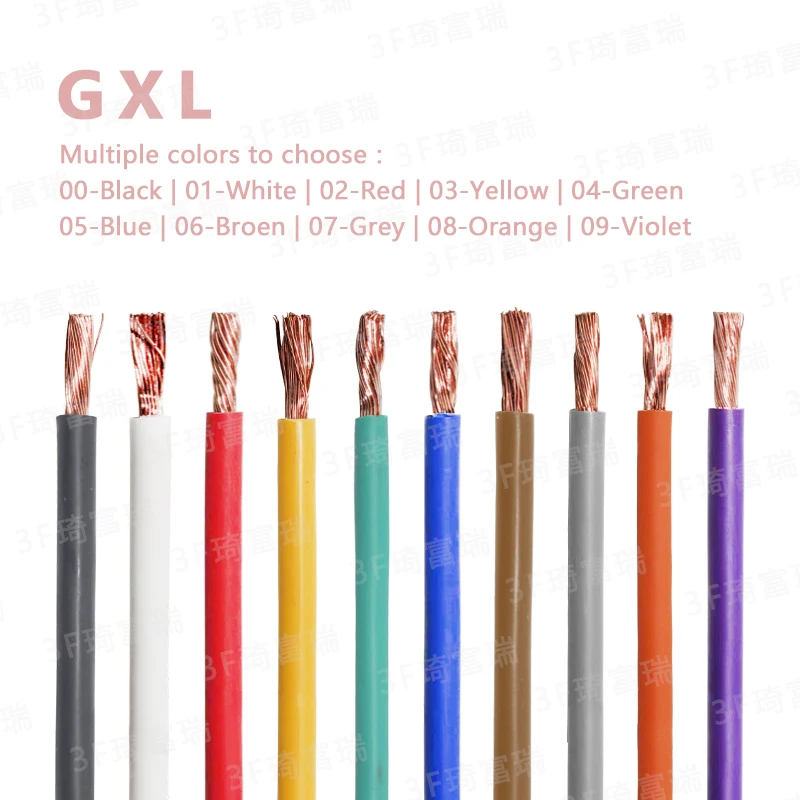 SAE J1128 GXL Primary Auto Wire 125C XLPE insulation automotive cable 18awg Tinned copper GXL XLPE insulated auto wire