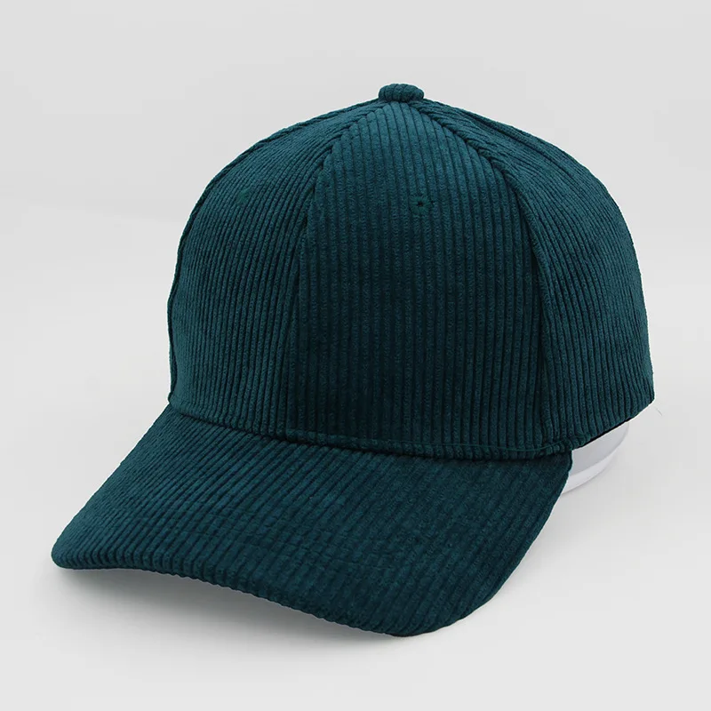 Factory Wholesale 6 Panel Corduroy Hat Plain Baseball Cap Mix Colors