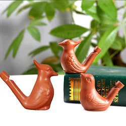 Factory Wholesale Clay Bird Whistle With Lanyard Crafts Kids Animal Shaped Whistle Toy
