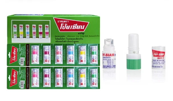 POY SEAN Inhaler 60 Pcs Use Inhalation to Relieve Dizziness and Provide Freshness Premium Product From Thailand