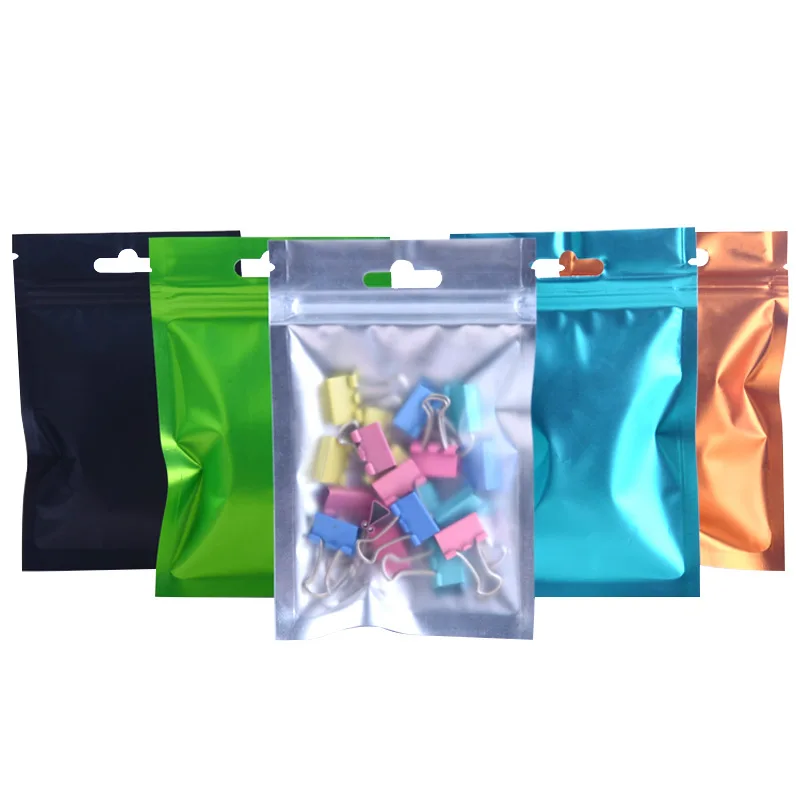 Hot Sale Colorful Food Zipper Custom Printing Zip Lock Gold Laminated Plastic Packing Bags