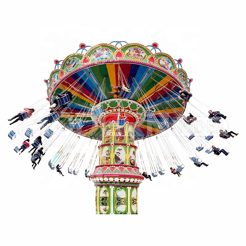 Theme park attraction manege funfair rides swing flying chair thrill rides for sale