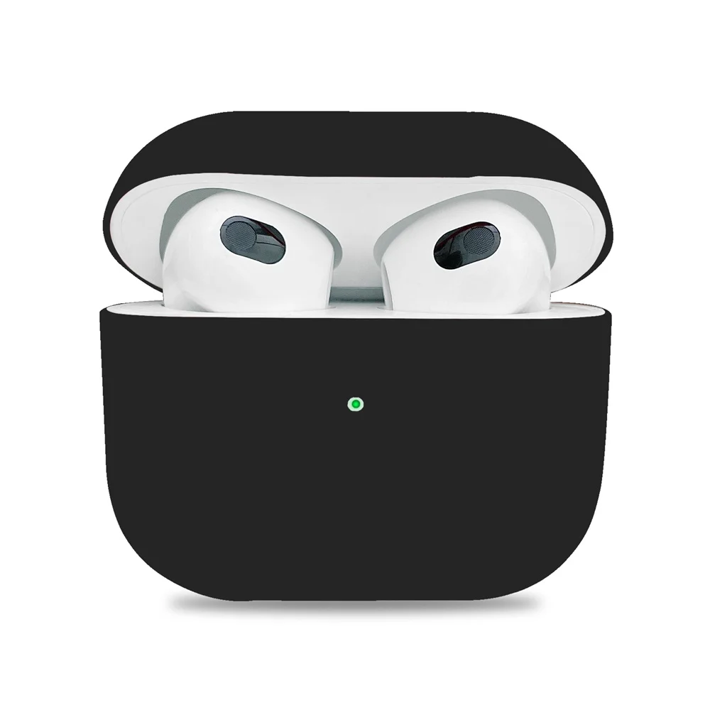 Силиконовый противоударный защитный чехол Laudtec карамельного цвета приятный для кожи матовый наушников-вкладышей Airpods