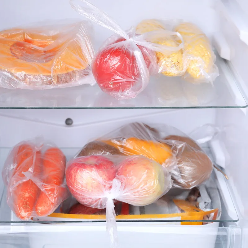 Fusimai Refrigerator Roll Bag Household Disposable Food Thickened Hand Tear Bag 100 Vest Food Preservation Bags