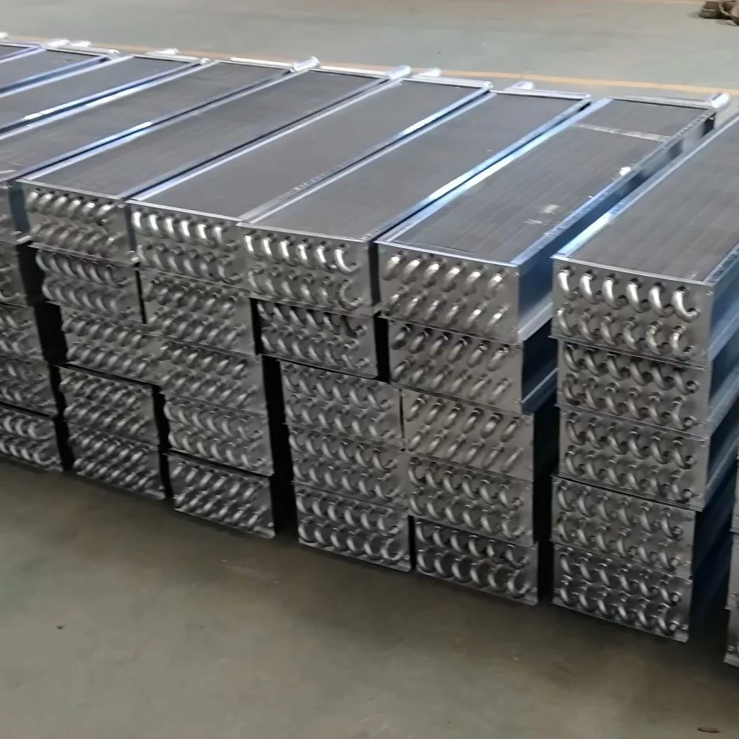 Custom 5/8 inch stainless steel tubes and fins for steam or hot water heat exchanger cooling coils, corrosion resistant