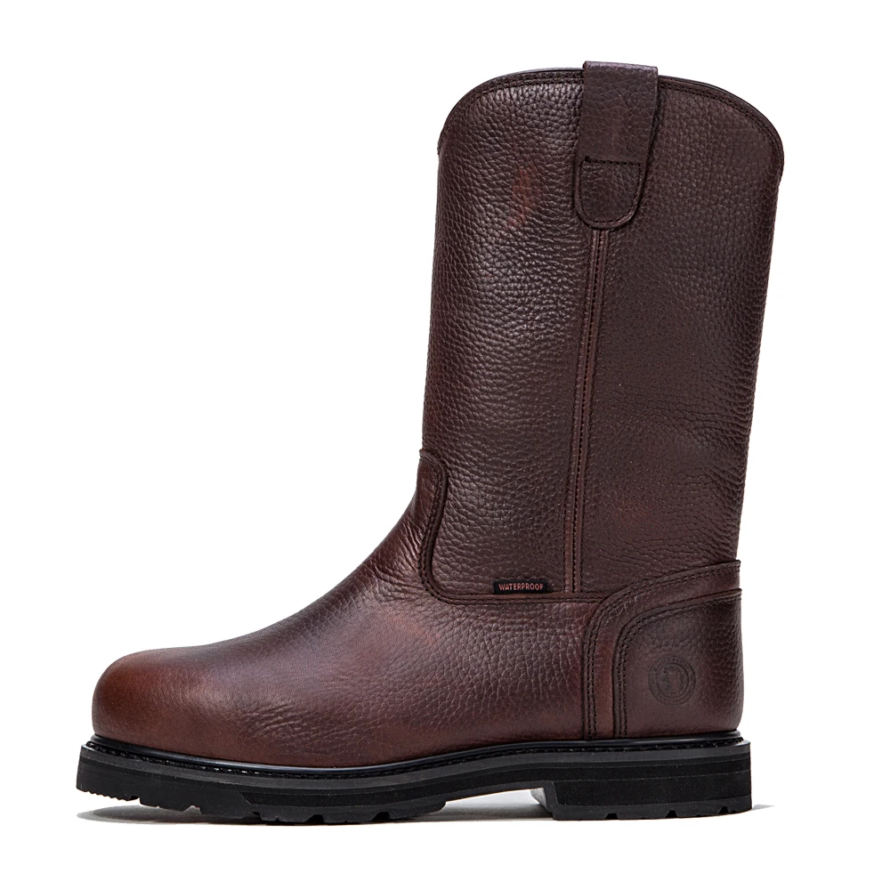 ROCKROOSTER Leather Goodyear Welted Safety Boots Rain Rubber Work Boots Construction Shoes Safety Shoes Steel Toe Boots Footwear