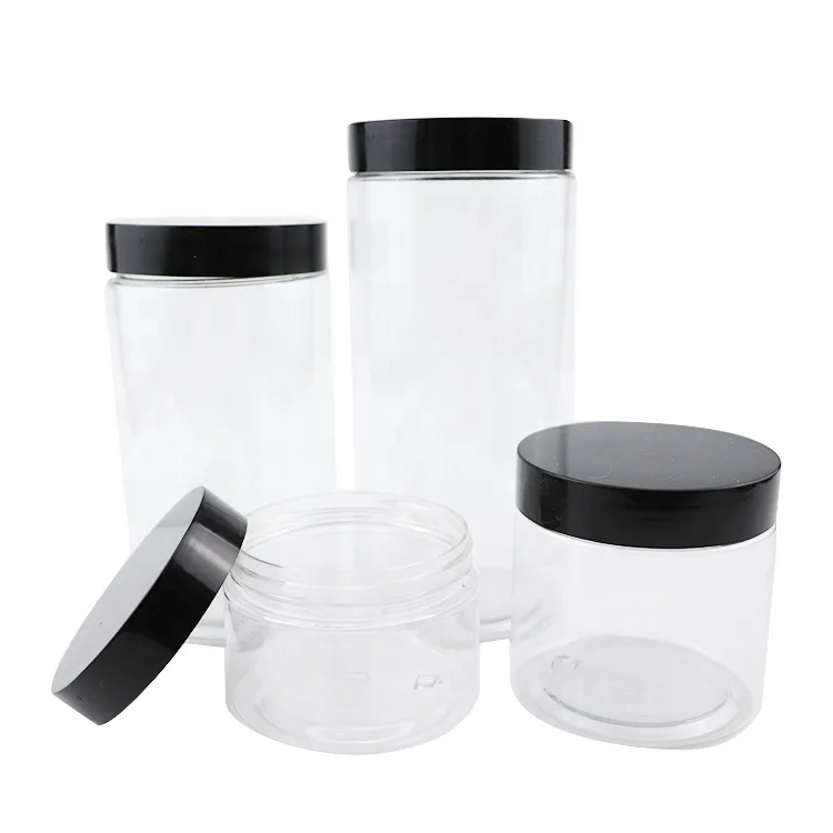 16 oz 50 gram 250 ml 200ml 12 oz 330g large 250ml container jars 200 ml skincare plastic cosmetic jar multiple sizes with lids