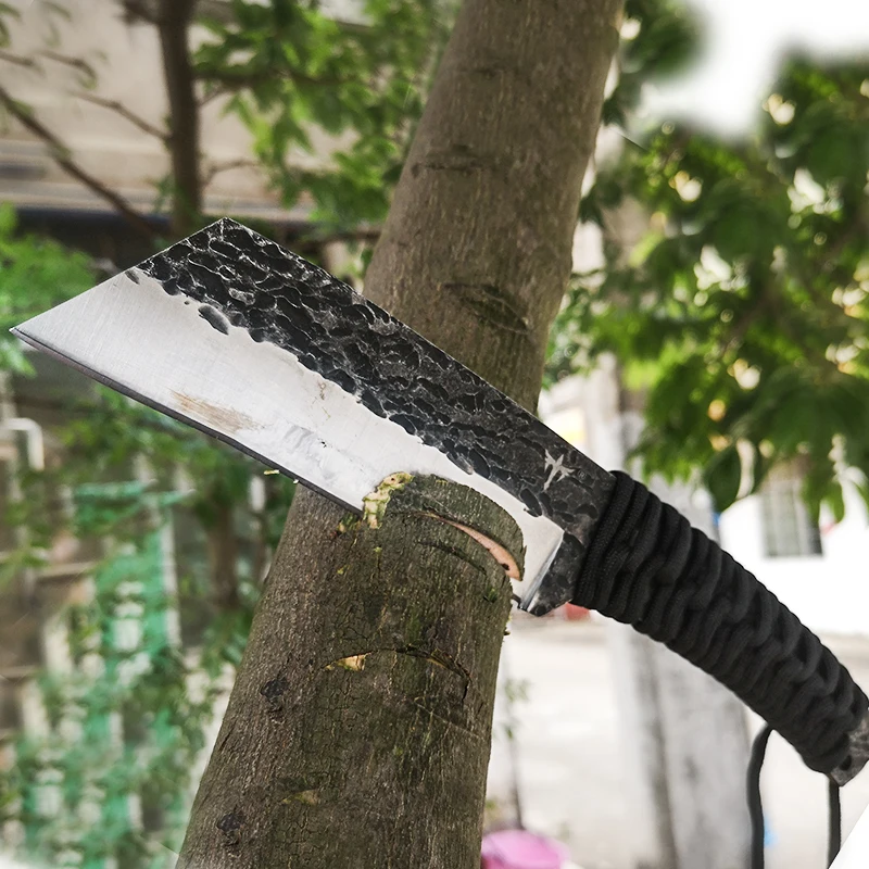 Outdoor New Camping Knife Portable Multi functional Straight Knife Black Handle Knife