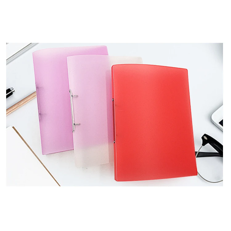 A4 2-O-Ring File splint plastic file large capacity to hold data transparent punched file folder caseportfolio folder for girls
