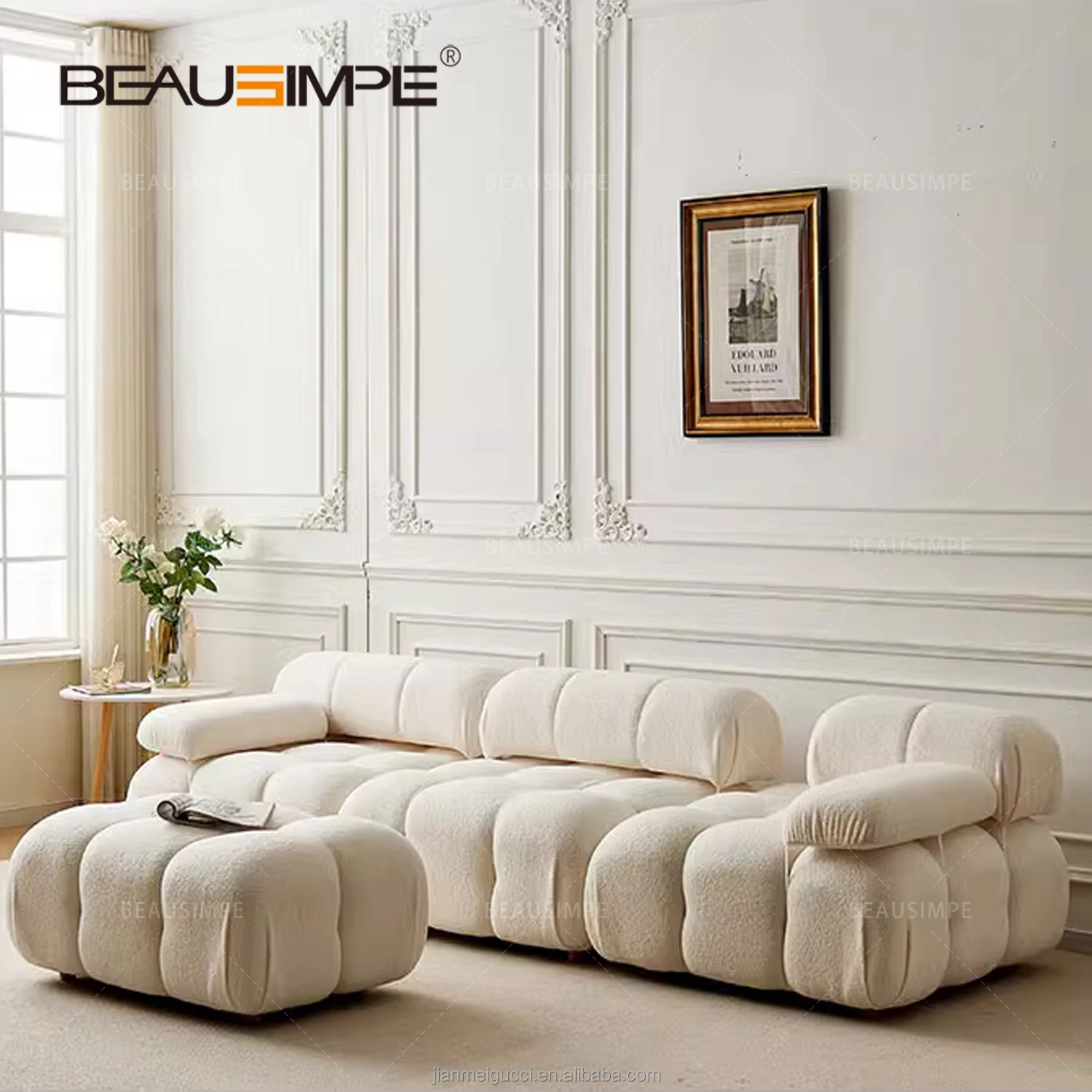 Compression-packaged Vacuum Al Drop Ship Products Furniture Double Cloud Couch Chameleon Folding  Fluffy Compression Sofa