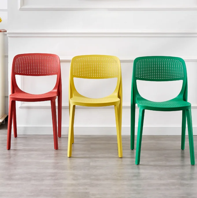 Factory wholesale Colorful stackable plastic dining chairs restaurant hotel chair