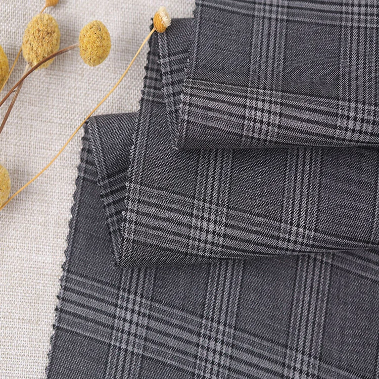 Высококачественная 50 шерстяная эластичная Клетчатая Шерстяная ткань для повседневного костюма