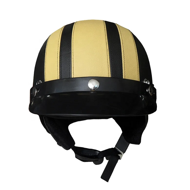 Мотошлемы на половину лица из АБС и искусственной кожи, с очками для мотоцикла