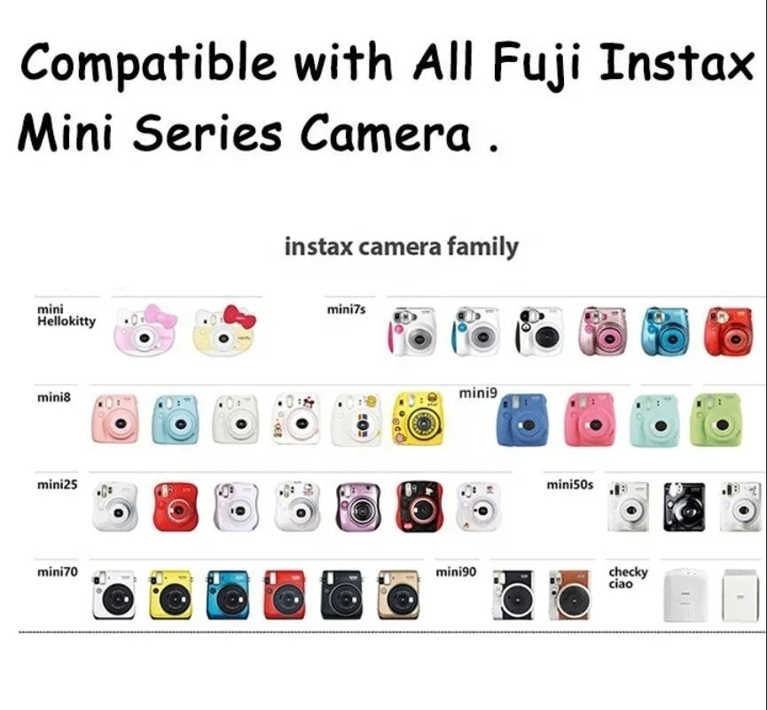  Белая пленка для Fuji Instax Mini 8 i мини фотоаппаратов моментальной печати 7s 9 70 25 50s 90 мгновенной фото камеры Share SP-1 SP-2