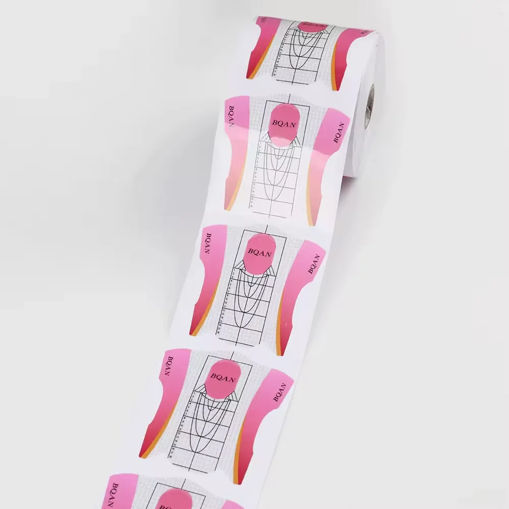 ANGNYA High Quality Mold Extension Builder Sticker Upper Forms nails Plastic Professional Acrylic Nail Forms