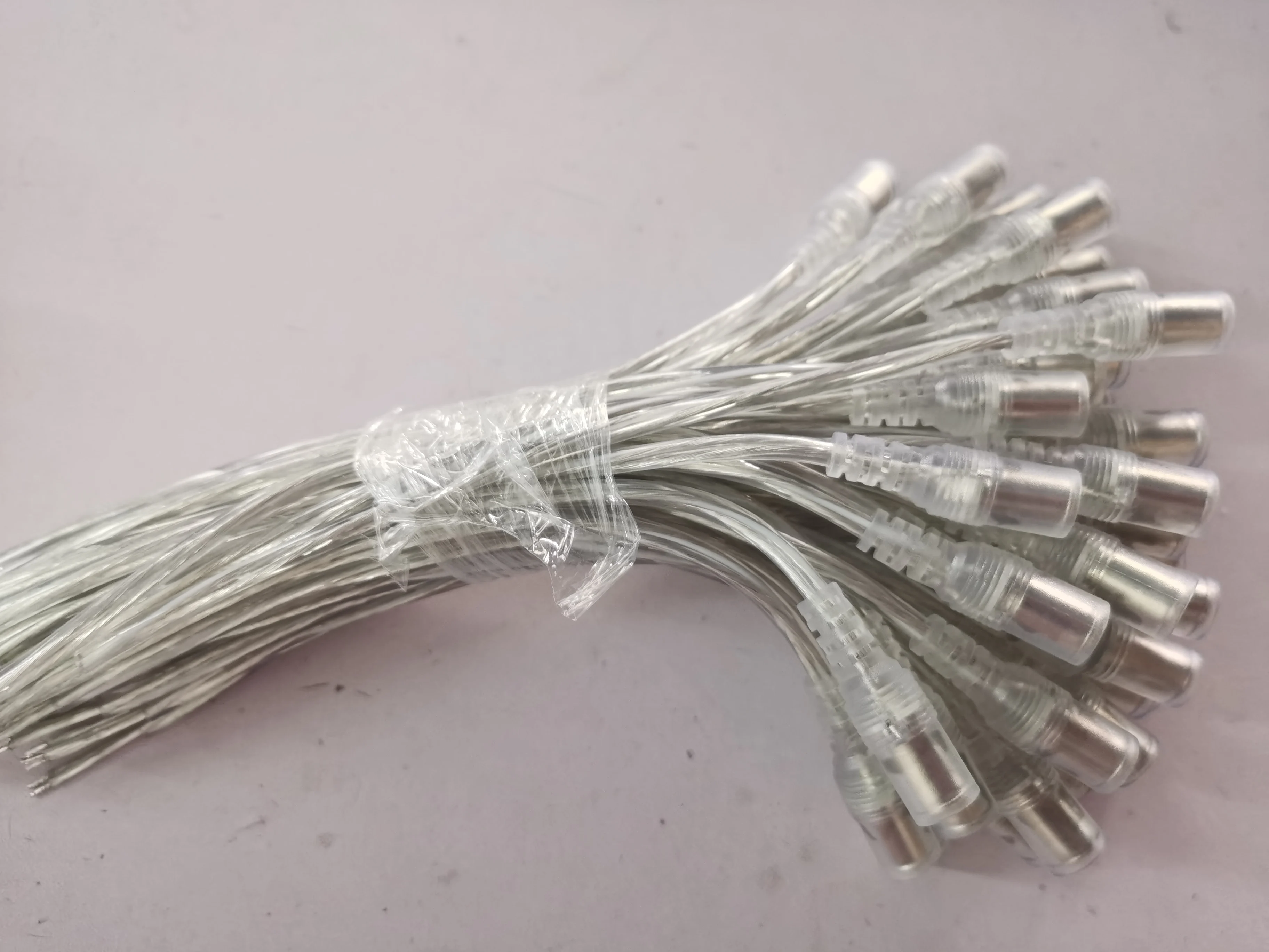 Long-life accessories of neon light 2meters 5mm transparent wire with connector(female)