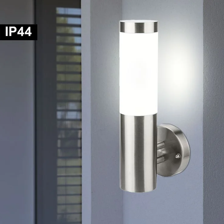 decorative waterproof stainless steel pipe cylinder e27 garden exterior led lights outdoor wall