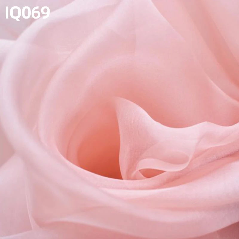 hysk manufacturer Solid Color soft thin mulberry 100 natural Silk organsa gazar pure silk tulle silk organza fabric textiles